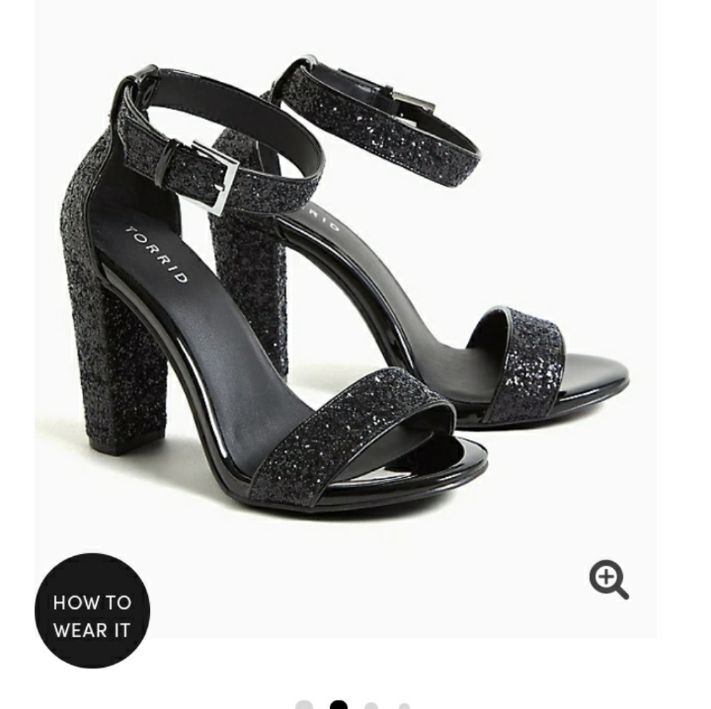 Torrid Black glitter tapered heel 9.5